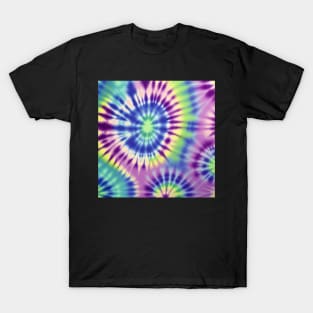 AI tie dye, purple and blue T-Shirt